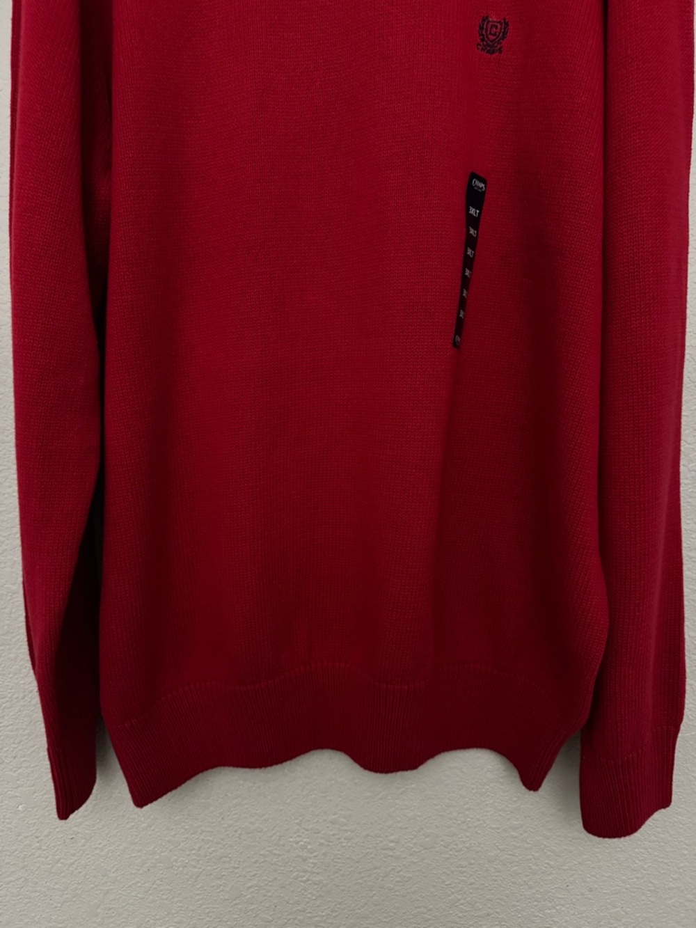 NWT Chaps Sweater Red Pullover Crewneck Mens Big & Tall Size 3XLT Cotton Classic - Picture 4 of 12